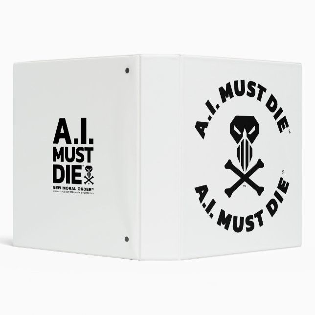 A.I. Must Die™ Logo (Bold Font) Binder (Background)
