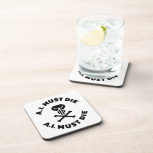 A.I. Must Die™ Logo (Bold Font) Coasters