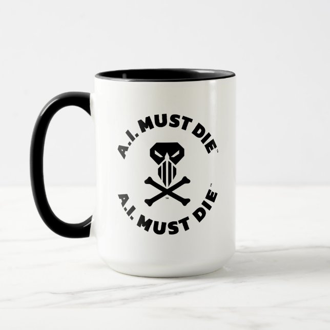 A.I. Must Die™ Logo (Bold Font) Combo Mug (Left)