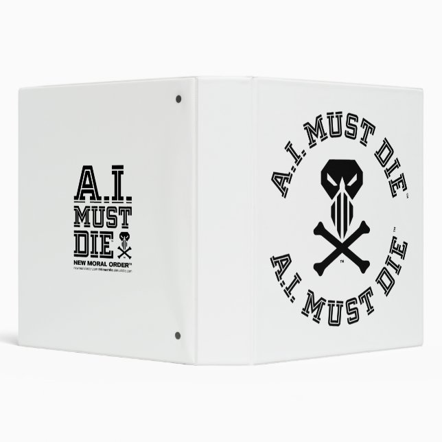 A.I. Must Die™ Logo (College Font) Binder (Background)