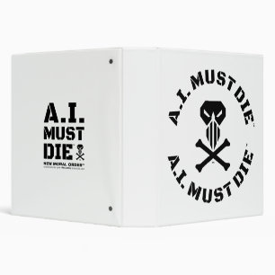 A.I. Must Die™ Logo (Military Font) Binder