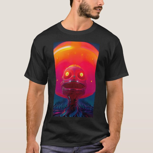 A.I. New Dawn Psychedelic Sci-Fi Dream T-Shirt (Front)