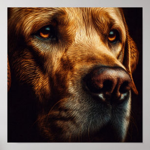 A.I. Sad Labrador Poster