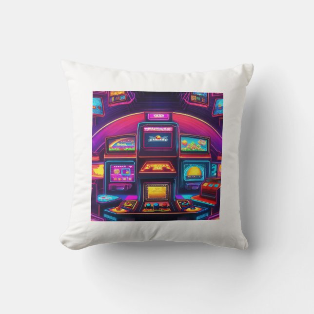 A imaginary play station throw pillow (Front)