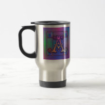 A Initial "Blue Rain Glass" Mugs Cups Steins