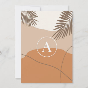 A - Initial Monogram Letter A Abstract Design Invitation
