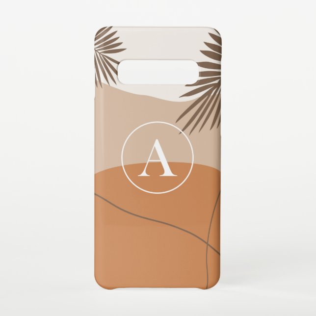 A - Initial Monogram Letter A Abstract Design Samsung Galaxy Case (Back)