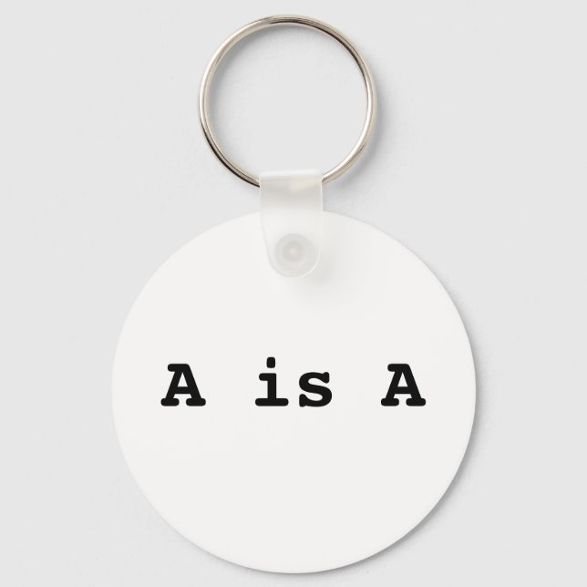 A is A = the law of identity Keychain (Front)