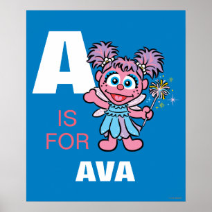 A is for Abby Cadabby   Add Your Name Poster