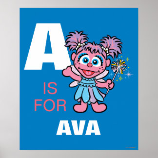 A is for Abby Cadabby | Add Your Name Poster
