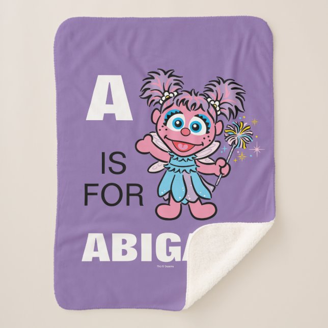 A is for Abby Cadabby | Add Your Name Sherpa Blanket (Front)