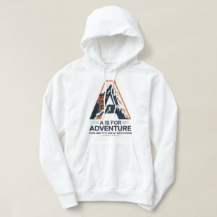 A Is for Adventure Hiking Mountain Design Hoodie