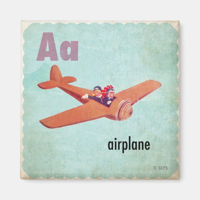 A is for Airplane Magnet (Front)