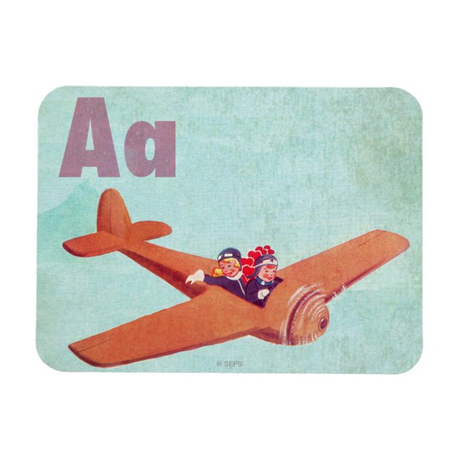 A is for Airplane Magnet (Horizontal)
