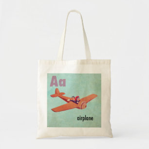 A is for Airplane Tote Bag
