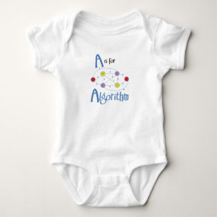 A is for Algorithm (for Science & Math Geeks!) Baby Bodysuit