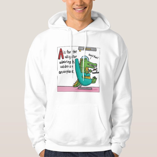 A is for Alligator Adobo Hoodie Sweatshirt (Front)