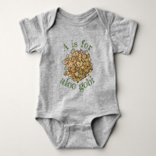 A IS FOR Aloo Gobi Indian Cuisine Food Baby Bodysuit
