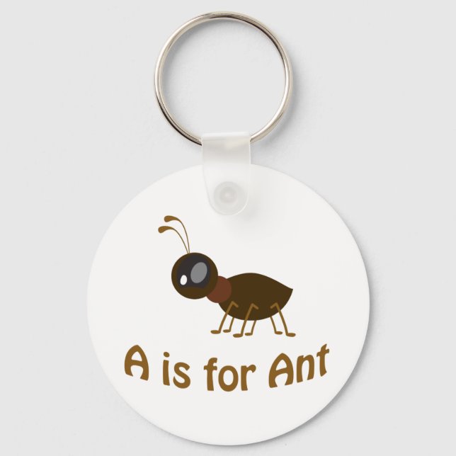 A is for Ant Keychain (Front)