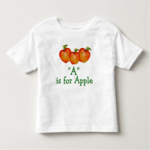 A is for Apple Learn to Spell Toddler T-Shirt
