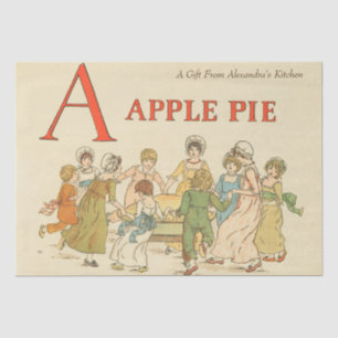 A Is For Apple Pie Vintage Restored Baking Gift Tissue Paper