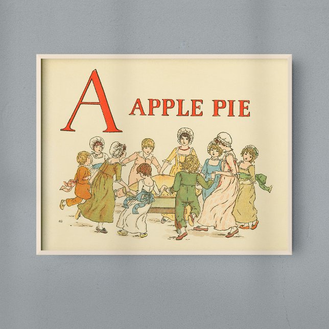 A Is For Apple Pie Vintage Restored Kids Poster (Creator Uploaded)