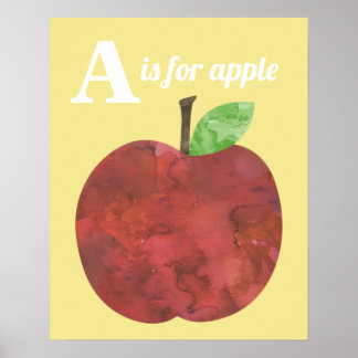 A is for Apple Poster
