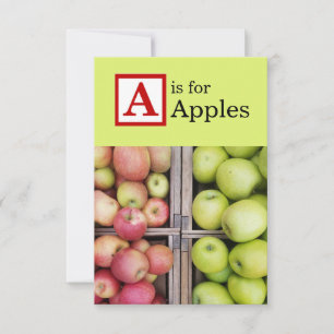 A is for Apples building block notecards