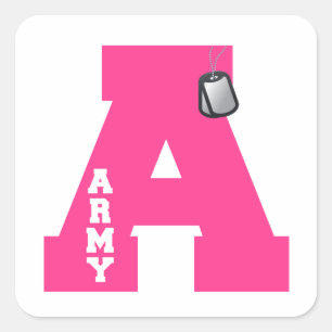 A is for Army Square Sticker