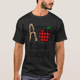 A Is For Assistant Principal Teacher Leopard Buffa T-Shirt