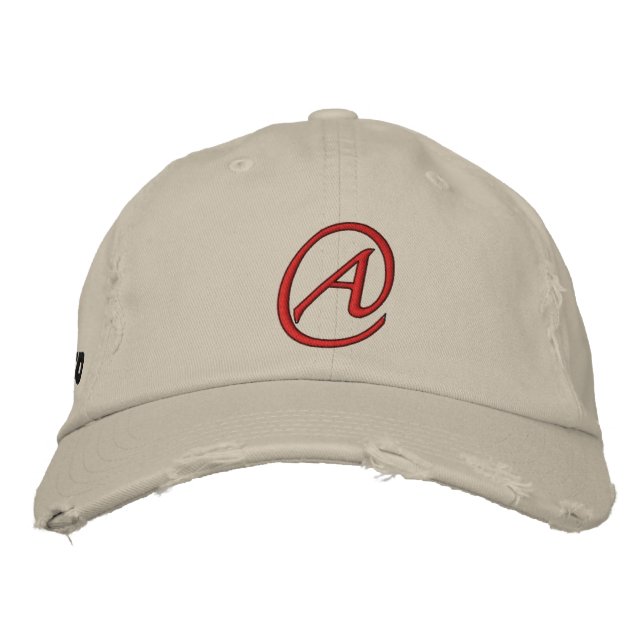 A is for Atheist Embroidered Hat (Front)