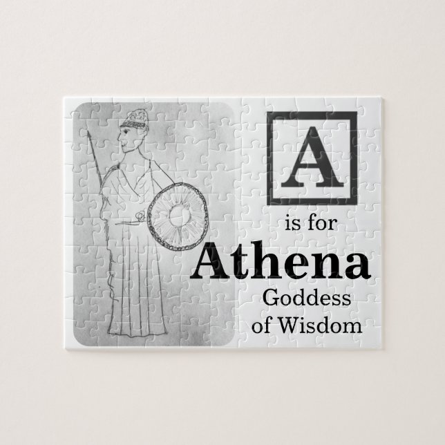 A is for Athena goddess of wisdom Jigsaw Puzzle (Horizontal)