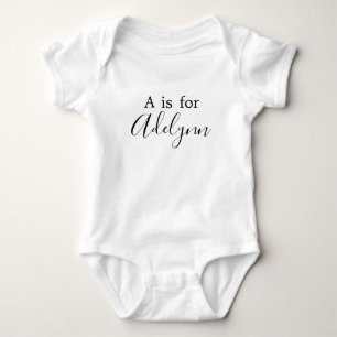  A is for Name Alphabet Personalized Baby Baby Bodysuit