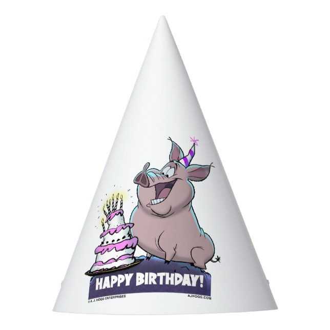 A. J. HOGG "HAPPY BIRTHDAY!" PARTY HAT (Front)