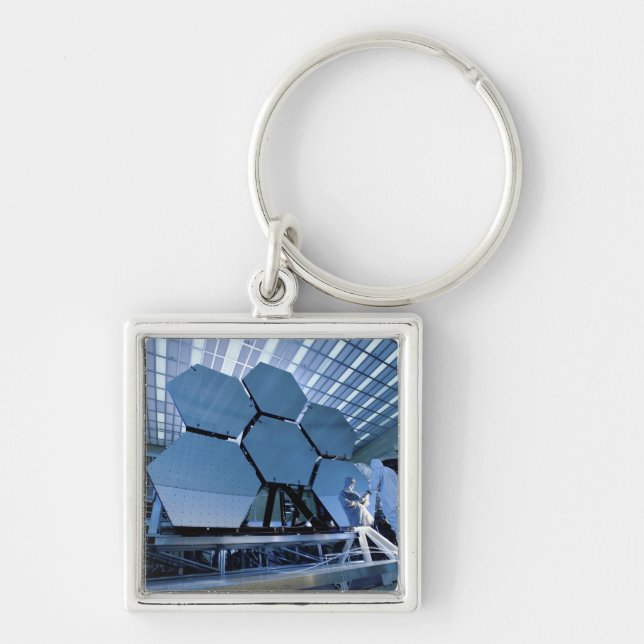 A James Webb Space Telescope array Keychain (Front)