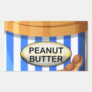 A jar of peanut butter sticker