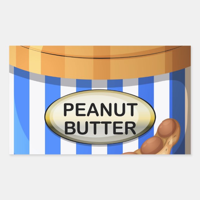 A jar of peanut butter sticker (Front)