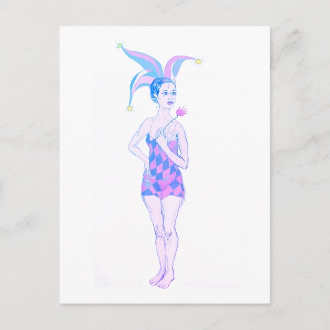 A jester postcard (Front)