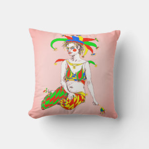A Jester Poster Throw Pillow