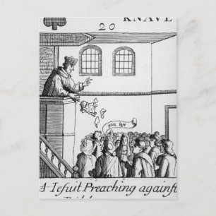 A Jesuit Preaching Against Our Bible Postcard