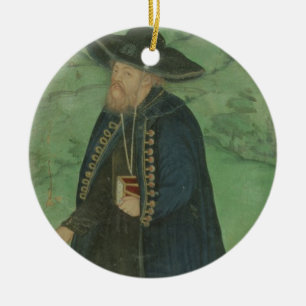 A Jesuit priest, inscribed in Persian: 'Jahangir S Ceramic Ornament