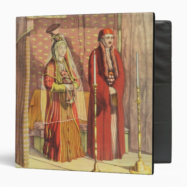 A Jewish Marriage, engraved by Charles Parsons, 18 Binder (Front/Inside)