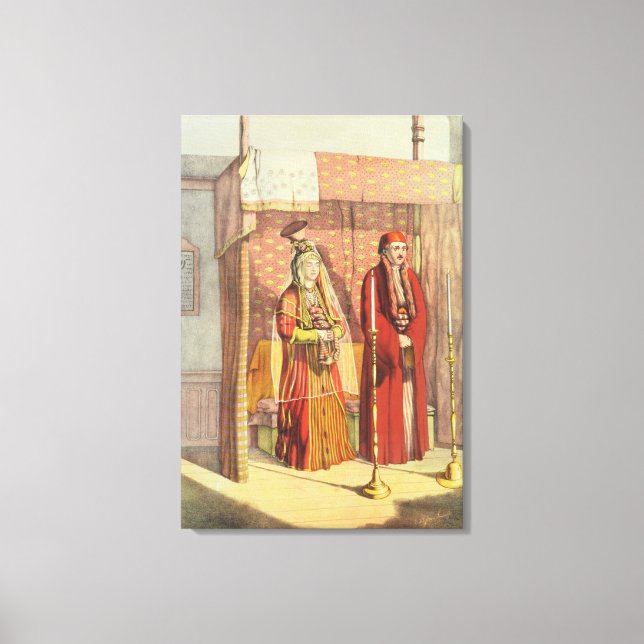 A Jewish Marriage, engraved by Charles Parsons, 18 Canvas Print (Front)