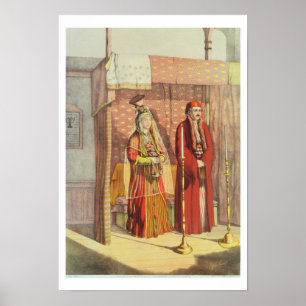 A Jewish Marriage, engraved by Charles Parsons, 18 Poster