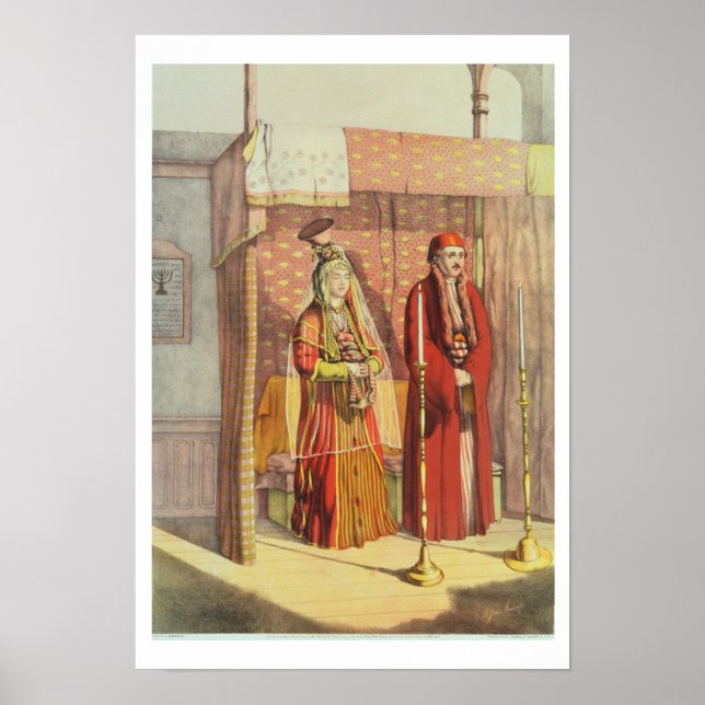 A Jewish Marriage, engraved by Charles Parsons, 18 Poster (Front)