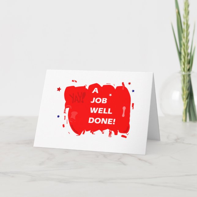 A Job Well Done! Thank You Card (Front)