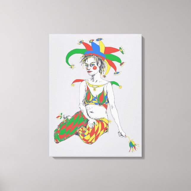 A joker canvas print (Front)