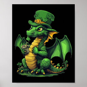 A Jolly Dragon in a St Paddys Day Look Poster