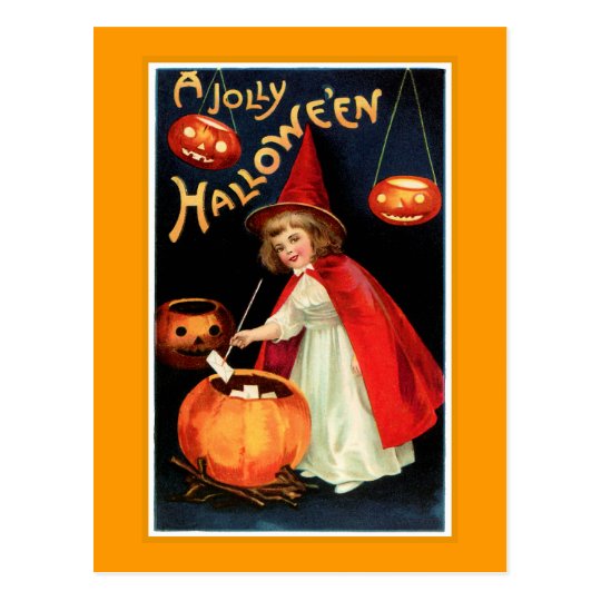 A Jolly Halloween Postcard