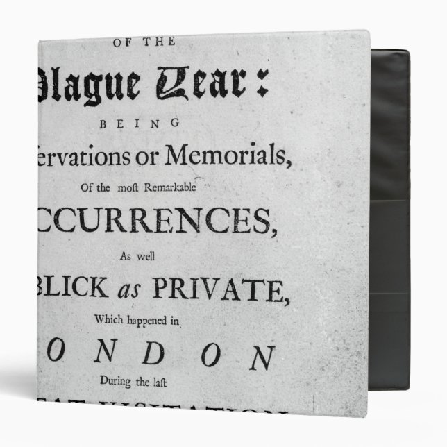 A Journal of the Plague Year, 1665 Binder (Front/Inside)